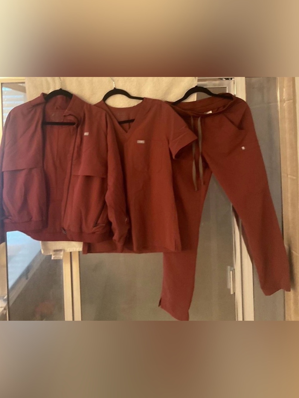 Figs Women's Scrub Set in Rust